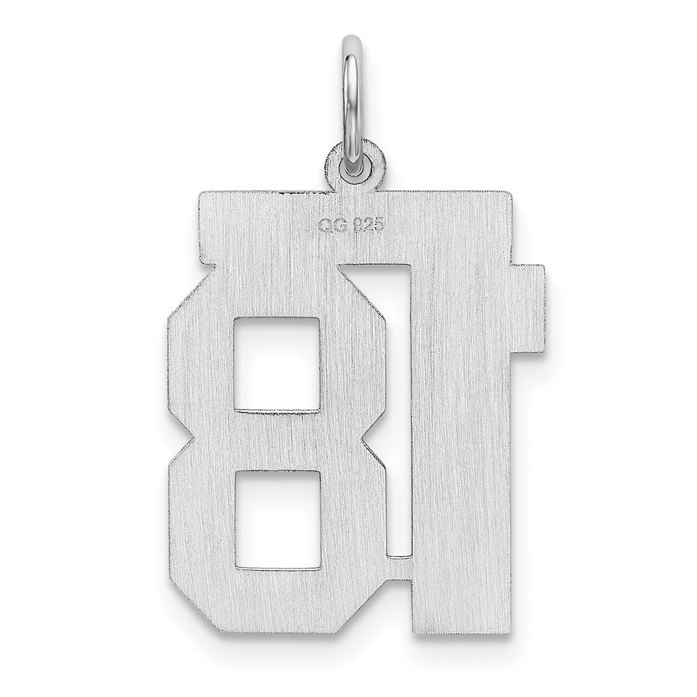 Sterlingsilber Sterlingsilber/silver Rhodiniert Poliert Zahl 18 Charm