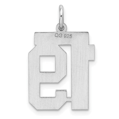 Sterlingsilber Sterlingsilber/silver Rhodiniert Poliert Zahl 19 Charm