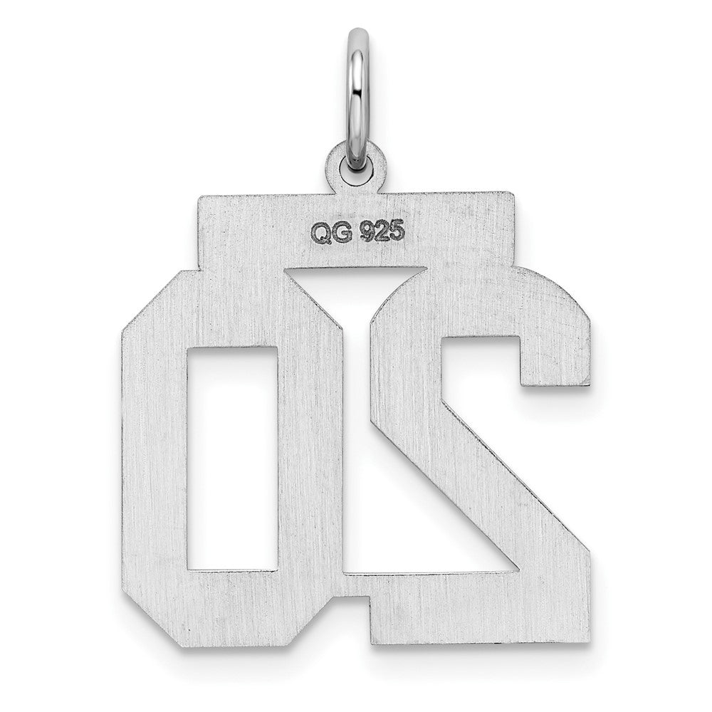 Sterlingsilber Sterlingsilber/silver Rhodiniert Poliert Zahl 20 Charm