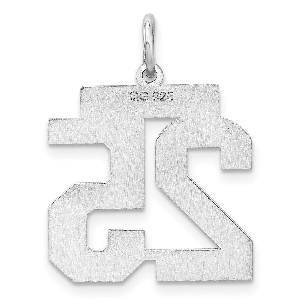 Sterlingsilber Sterlingsilber/silver Rhodiniert Poliert Zahl 25 Charm