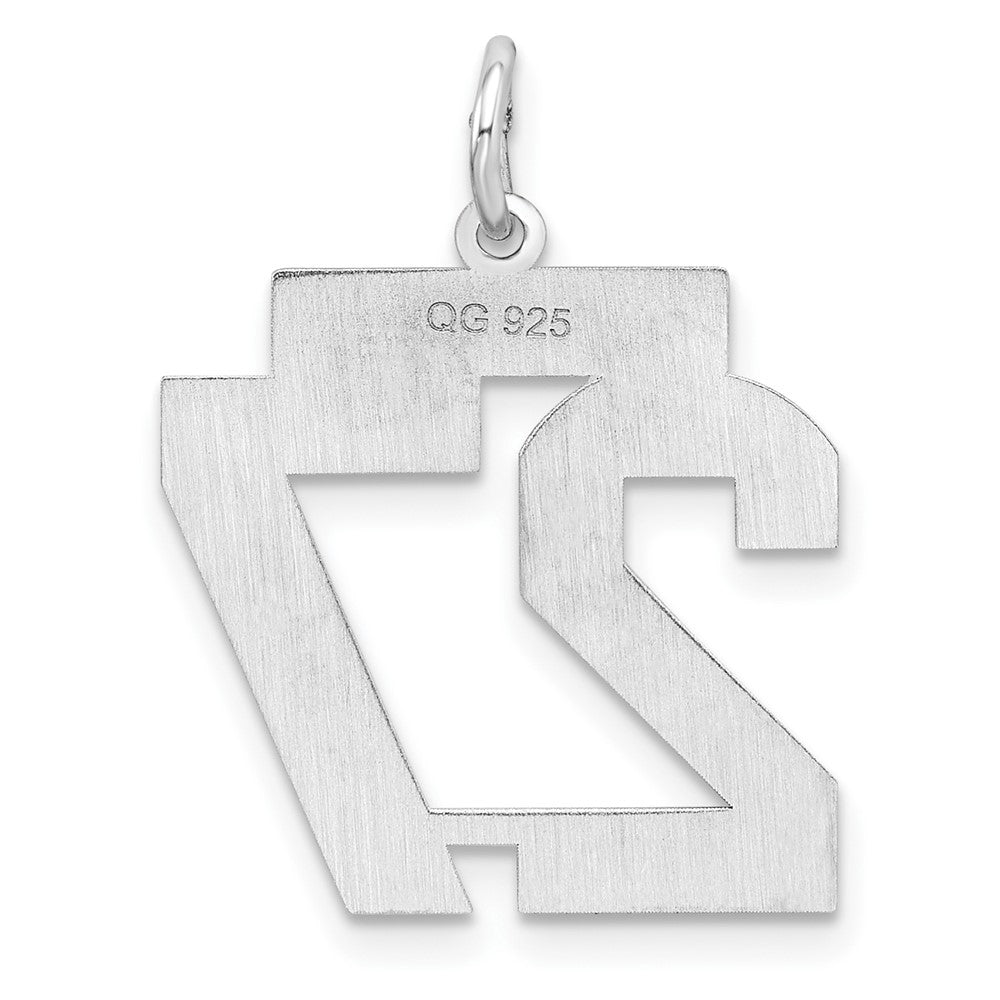 Sterlingsilber Sterlingsilber/silver Rhodiniert Poliert Zahl 27 Charm