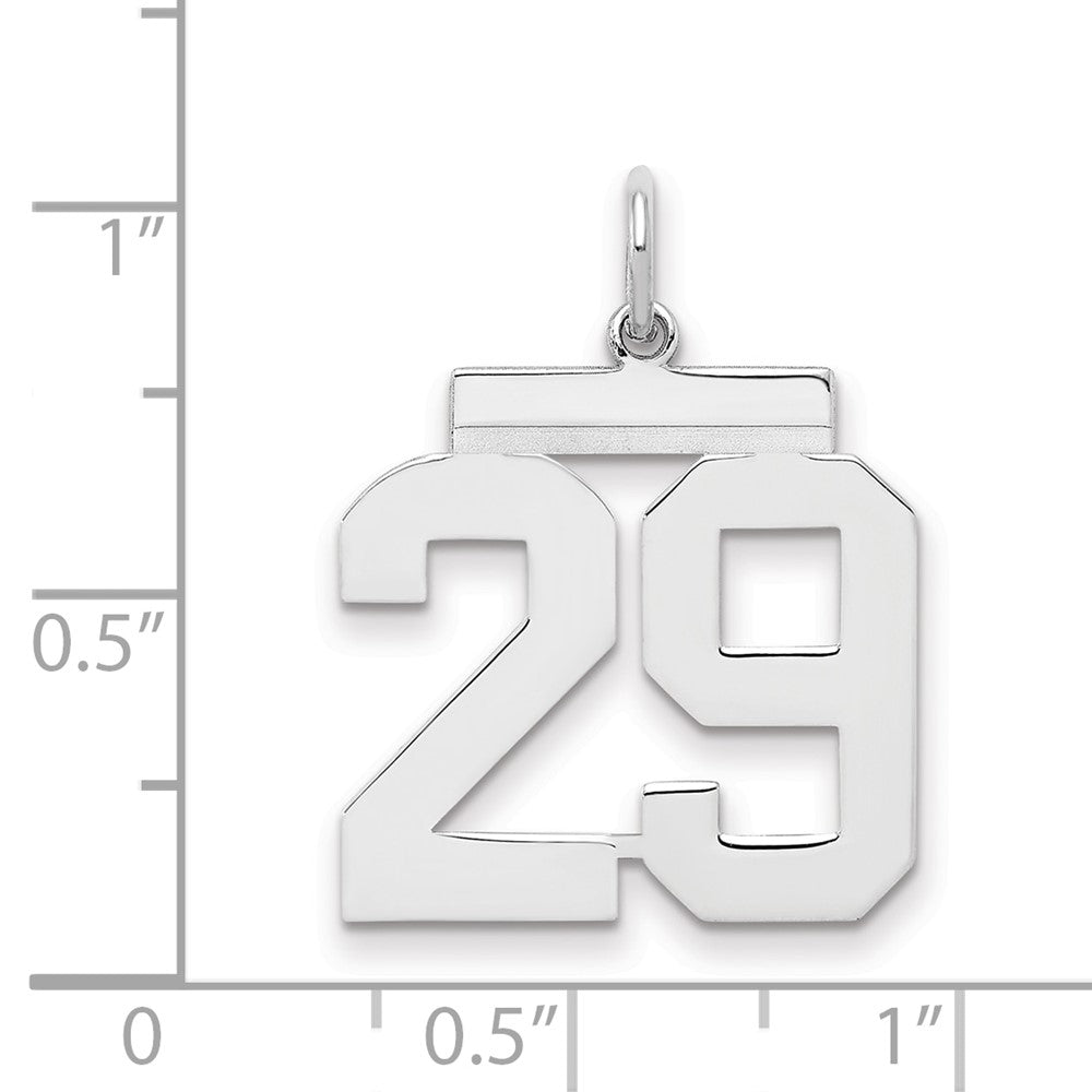 Sterlingsilber Sterlingsilber/silver Rhodiniert Poliert Zahl 29 Charm