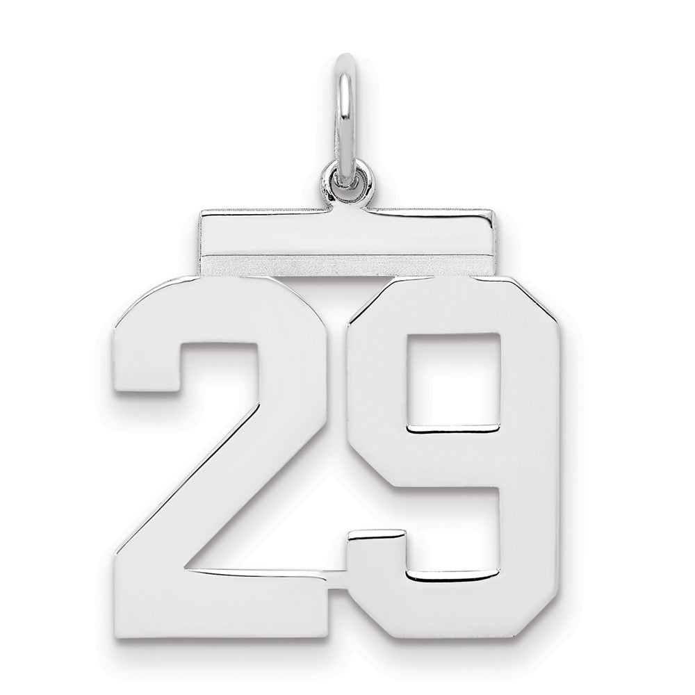Sterlingsilber Sterlingsilber/silver Rhodiniert Poliert Zahl 29 Charm