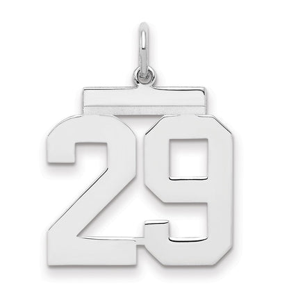 Sterlingsilber Sterlingsilber/silver Rhodiniert Poliert Zahl 29 Charm