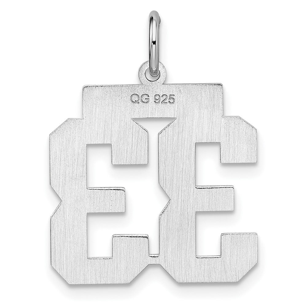 Sterlingsilber Sterlingsilber/silver Rhodiniert Poliert Zahl 33 Charm