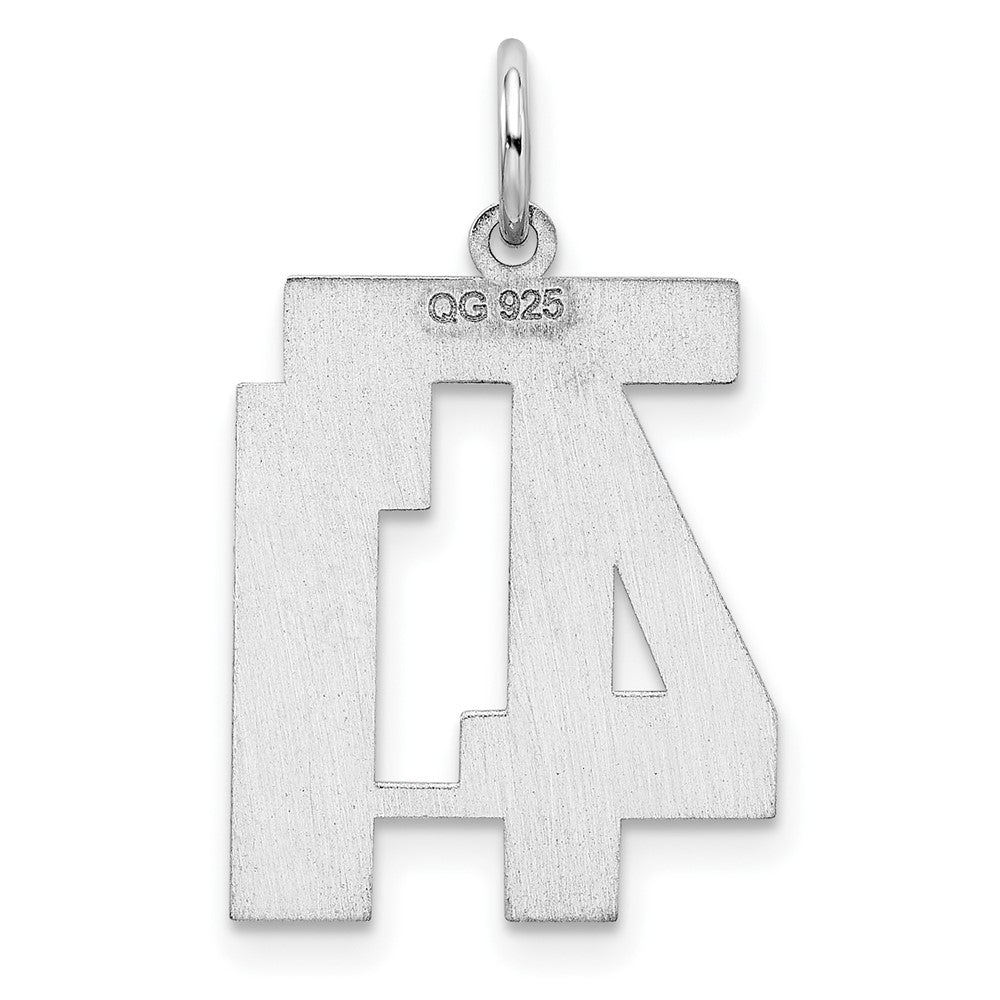 Sterlingsilber Sterlingsilber/silver Rhodiniert Poliert Zahl 41 Charm
