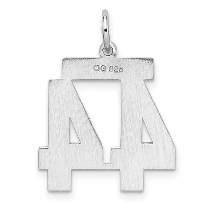 Sterlingsilber Sterlingsilber/silver Rhodiniert Poliert Zahl 44 Charm