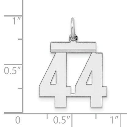 Sterlingsilber Sterlingsilber/silver Rhodiniert Poliert Zahl 44 Charm