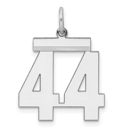 Sterlingsilber Sterlingsilber/silver Rhodiniert Poliert Zahl 44 Charm