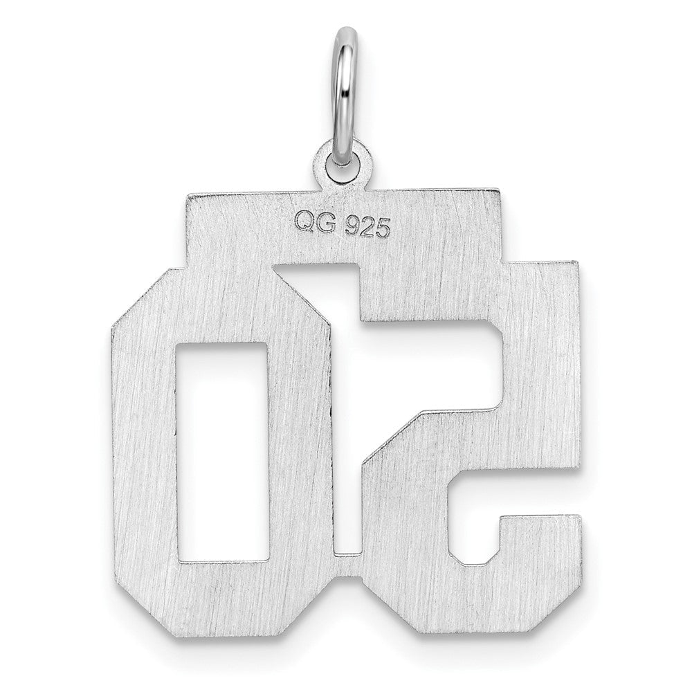 Sterlingsilber Sterlingsilber/silver Rhodiniert Poliert Zahl 50 Charm