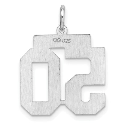 Sterlingsilber Sterlingsilber/silver Rhodiniert Poliert Zahl 50 Charm