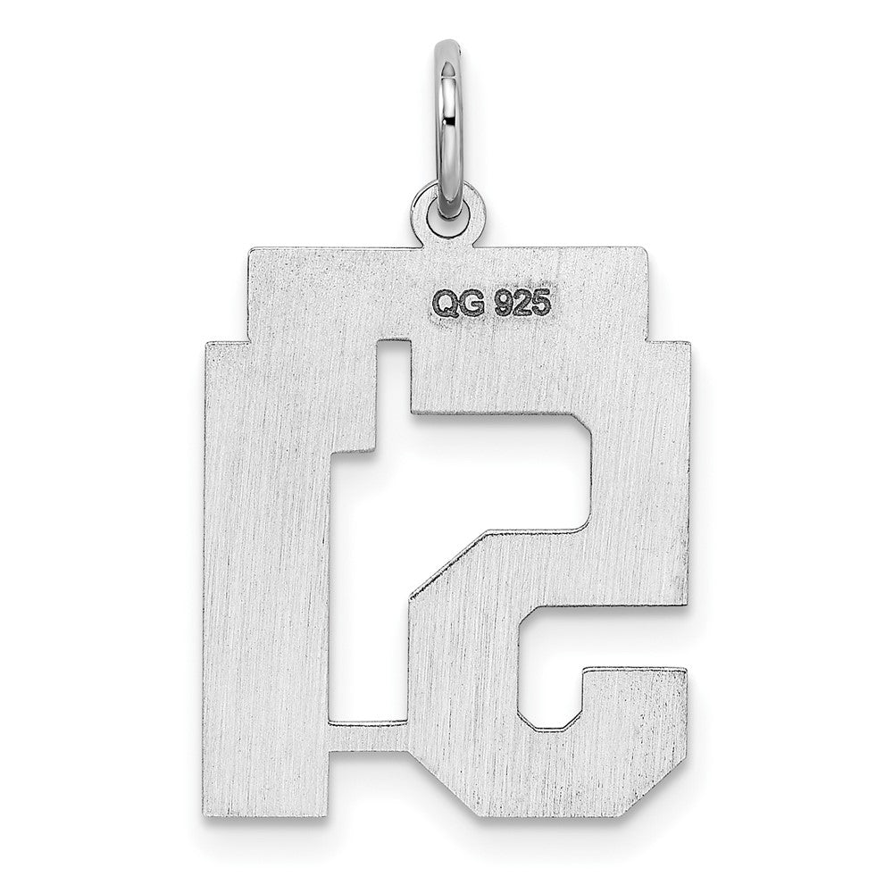 Sterlingsilber Sterlingsilber/silver Rhodiniert Poliert Zahl 51 Charm