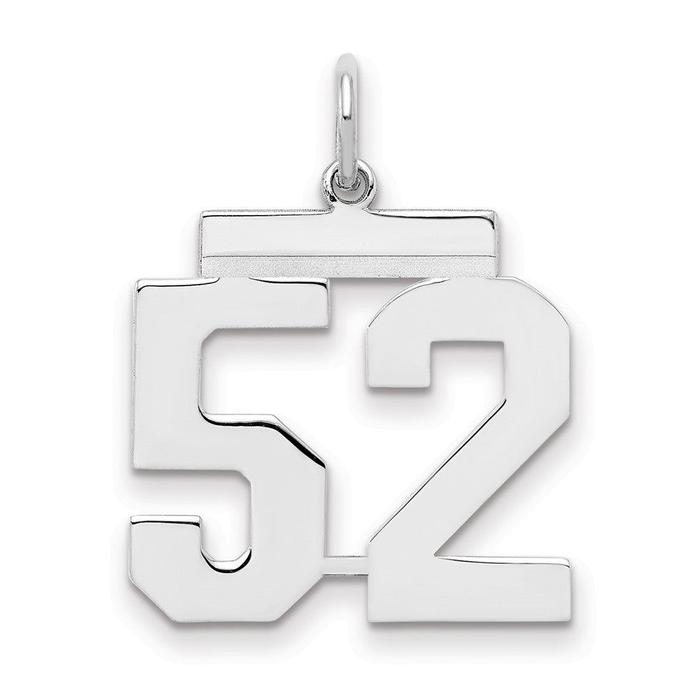 Sterlingsilber Sterlingsilber/silver Rhodiniert Poliert Zahl 52 Charm