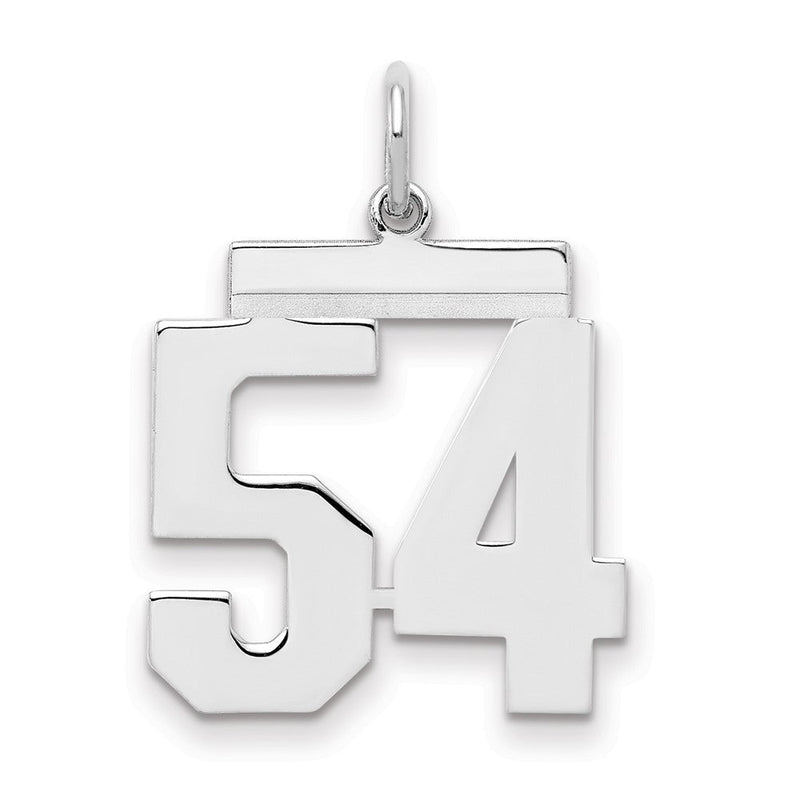 Sterlingsilber Sterlingsilber/silver Rhodiniert Poliert Zahl 54 Charm