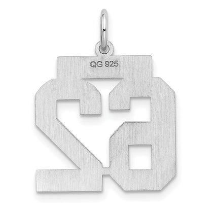 Sterlingsilber Sterlingsilber/silver Rhodiniert Poliert Zahl 62 Charm
