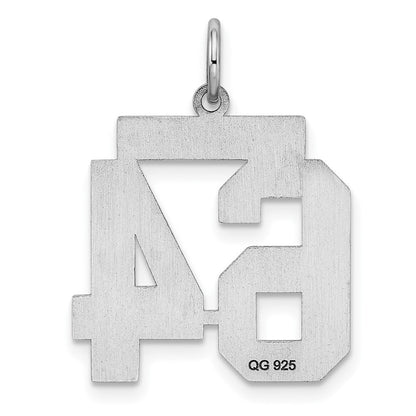 Sterlingsilber Sterlingsilber/silver Rhodiniert Poliert Zahl 64 Charm