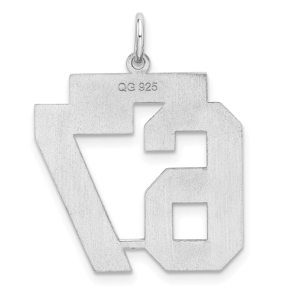 Sterlingsilber Sterlingsilber/silver Rhodiniert Poliert Zahl 67 Charm