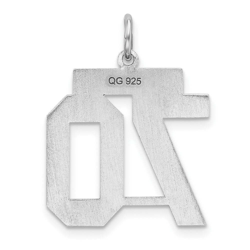 Sterlingsilber Sterlingsilber/silver Rhodiniert Poliert Zahl 70 Charm