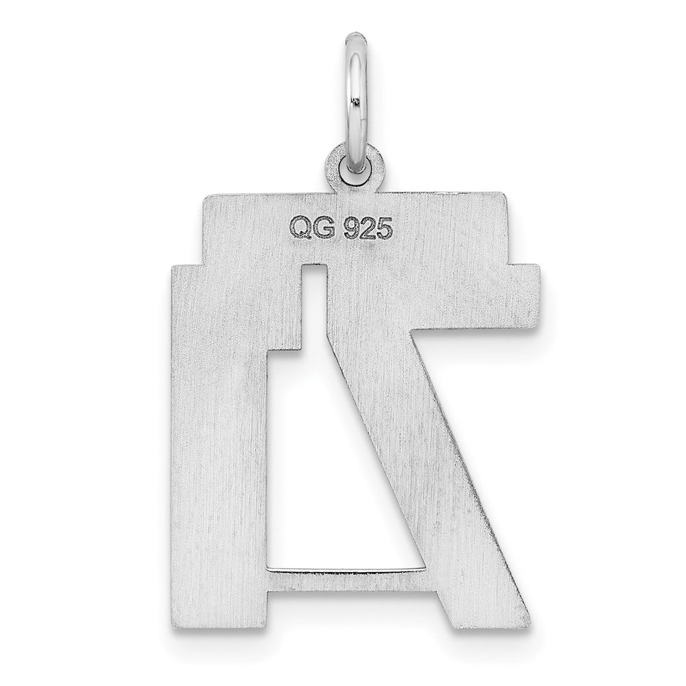 Sterlingsilber Sterlingsilber/silver Rhodiniert Poliert Zahl 71 Charm