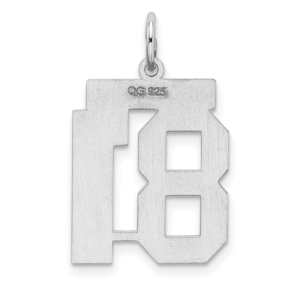 Sterlingsilber Sterlingsilber/silver Rhodiniert Poliert Zahl 81 Charm