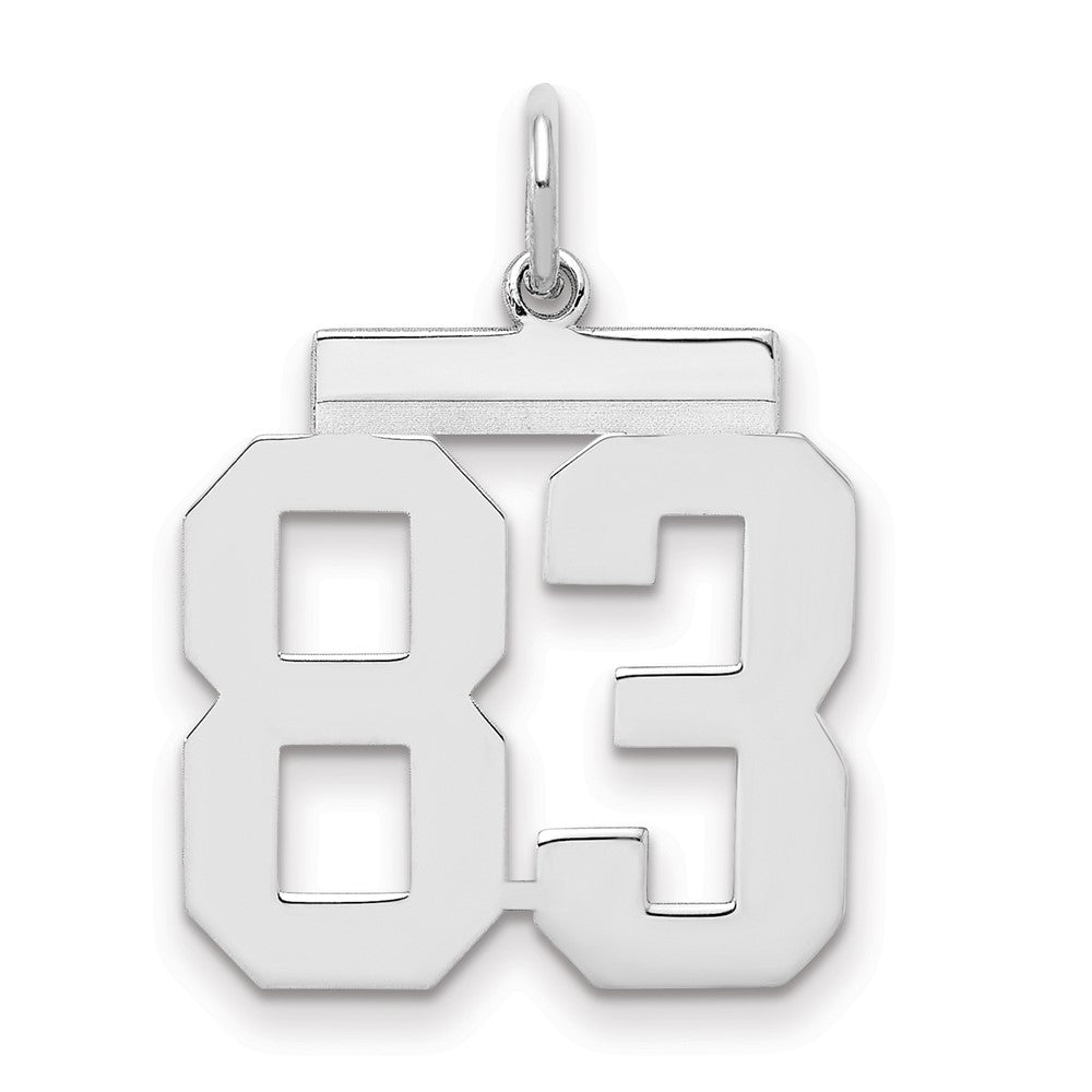 Sterlingsilber Sterlingsilber/silver Rhodiniert Poliert Zahl 83 Charm
