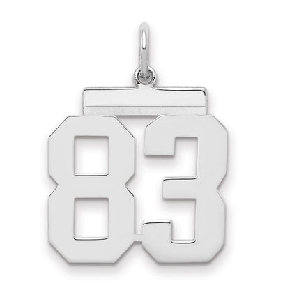 Sterlingsilber Sterlingsilber/silver Rhodiniert Poliert Zahl 83 Charm