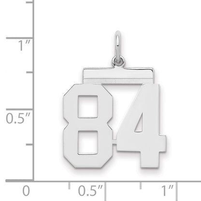 Sterlingsilber Sterlingsilber/silver Rhodiniert Poliert Zahl 84 Charm