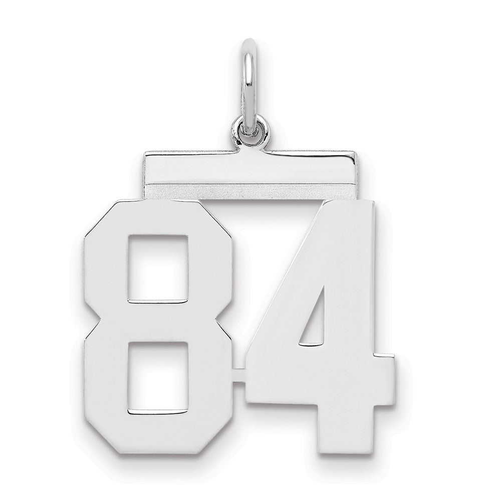 Sterlingsilber Sterlingsilber/silver Rhodiniert Poliert Zahl 84 Charm