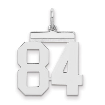 Sterlingsilber Sterlingsilber/silver Rhodiniert Poliert Zahl 84 Charm