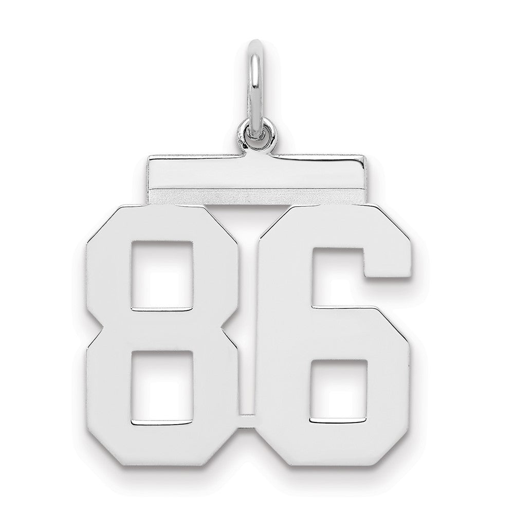 Sterlingsilber Sterlingsilber/silver Rhodiniert Poliert Zahl 86 Charm