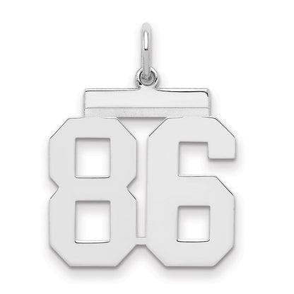 Sterlingsilber Sterlingsilber/silver Rhodiniert Poliert Zahl 86 Charm