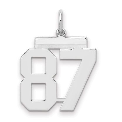 Sterlingsilber Sterlingsilber/silver Rhodiniert Poliert Zahl 87 Charm