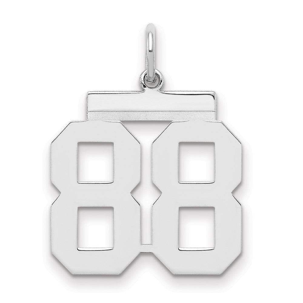 Sterlingsilber Sterlingsilber/silver Rhodiniert Poliert Zahl 88 Charm