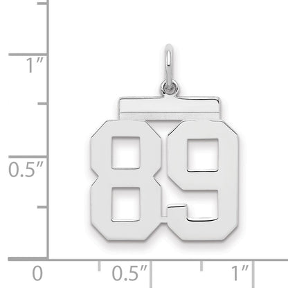 Sterlingsilber Sterlingsilber/silver Rhodiniert Poliert Zahl 89 Charm