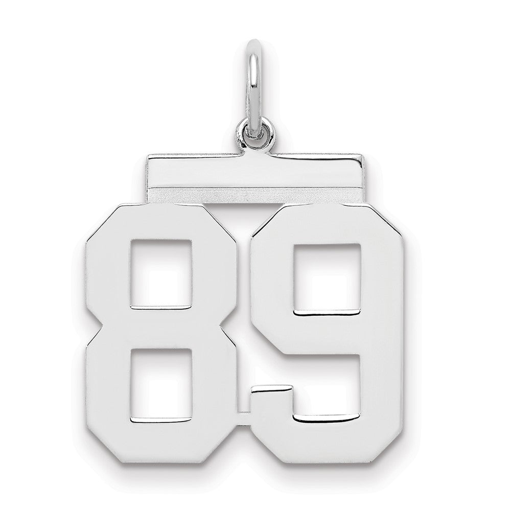 Sterlingsilber Sterlingsilber/silver Rhodiniert Poliert Zahl 89 Charm