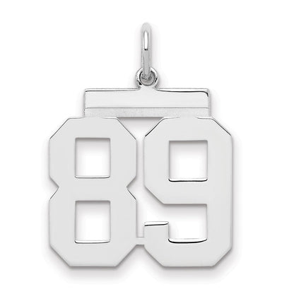 Sterlingsilber Sterlingsilber/silver Rhodiniert Poliert Zahl 89 Charm