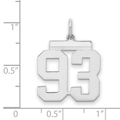 Sterlingsilber Sterlingsilber/silver Rhodiniert Poliert Zahl 93 Charm