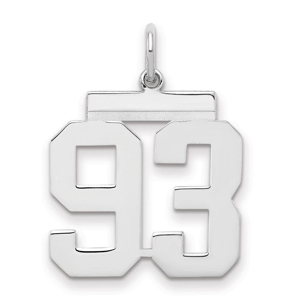 Sterlingsilber Sterlingsilber/silver Rhodiniert Poliert Zahl 93 Charm