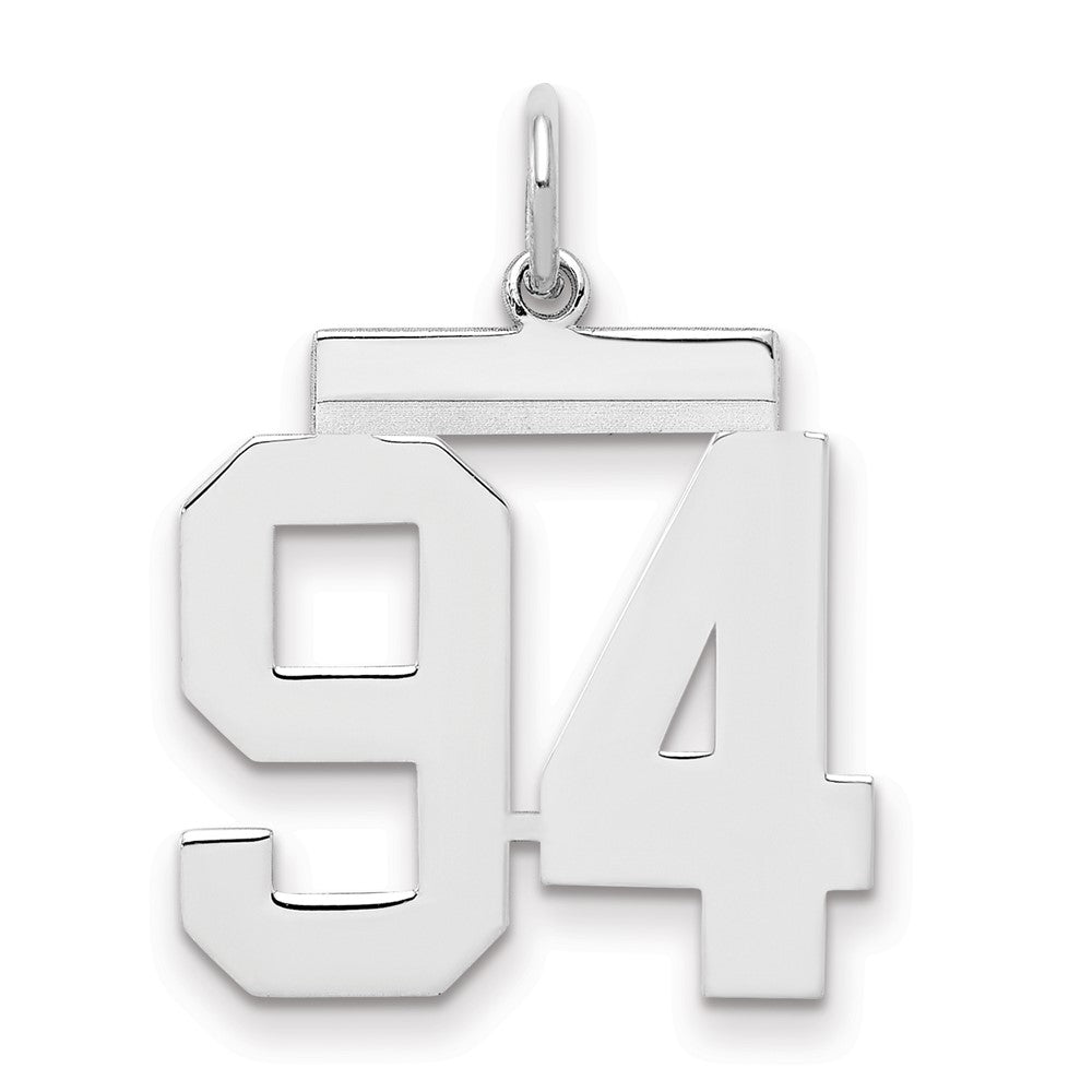 Sterlingsilber Sterlingsilber/silver Rhodiniert Poliert Zahl 94 Charm