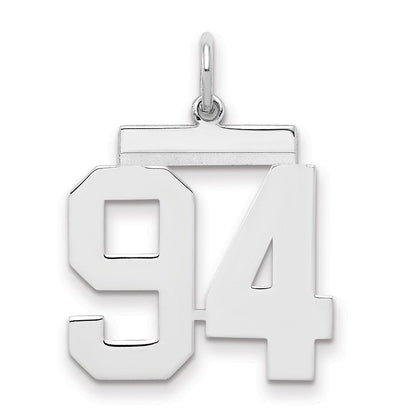 Sterlingsilber Sterlingsilber/silver Rhodiniert Poliert Zahl 94 Charm