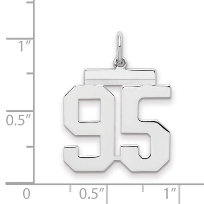 Sterlingsilber Sterlingsilber/silver Rhodiniert Poliert Zahl 95 Charm