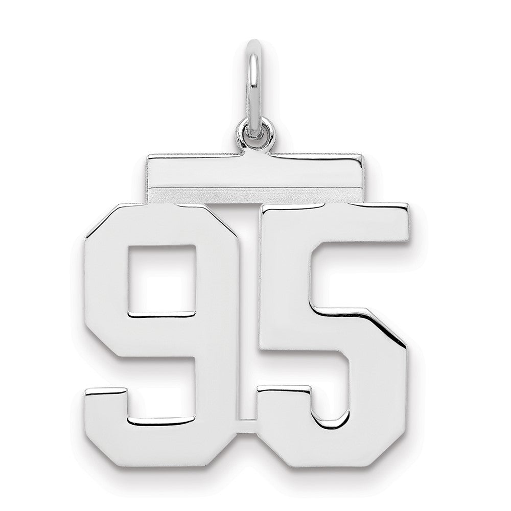 Sterlingsilber Sterlingsilber/silver Rhodiniert Poliert Zahl 95 Charm