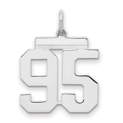 Sterlingsilber Sterlingsilber/silver Rhodiniert Poliert Zahl 95 Charm