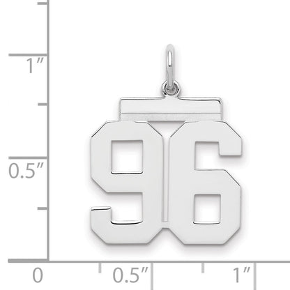 Sterlingsilber Sterlingsilber/silver Rhodiniert Poliert Zahl 96 Charm