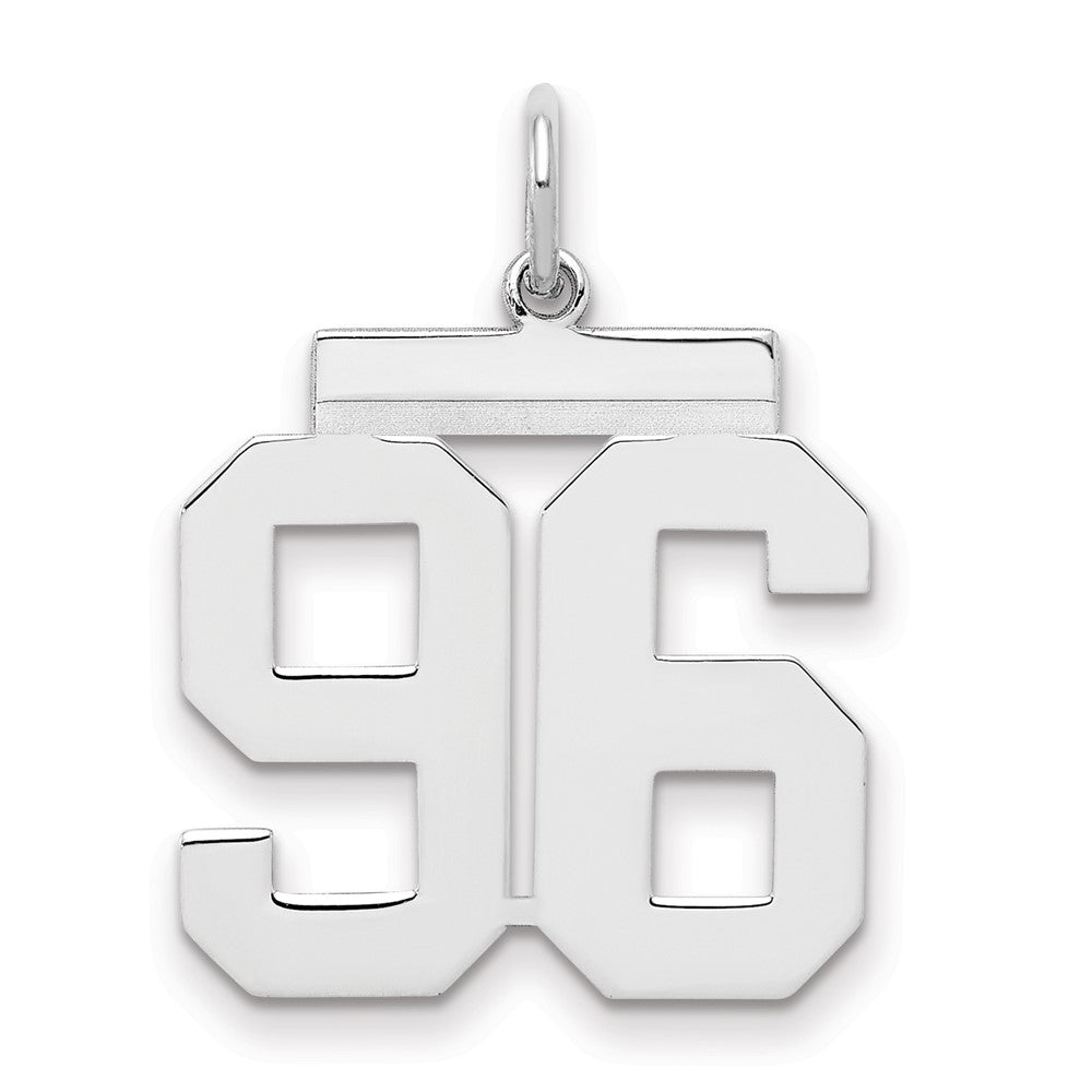 Sterlingsilber Sterlingsilber/silver Rhodiniert Poliert Zahl 96 Charm