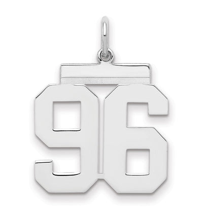 Sterlingsilber Sterlingsilber/silver Rhodiniert Poliert Zahl 96 Charm
