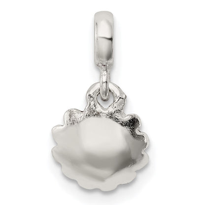 Sterlingsilber Rot Emailliert Blume mit Zirkonia Enhancer