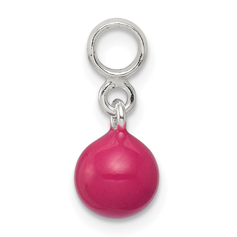 Sterlingsilber Hot Rosa Emaille Perle Enhancers