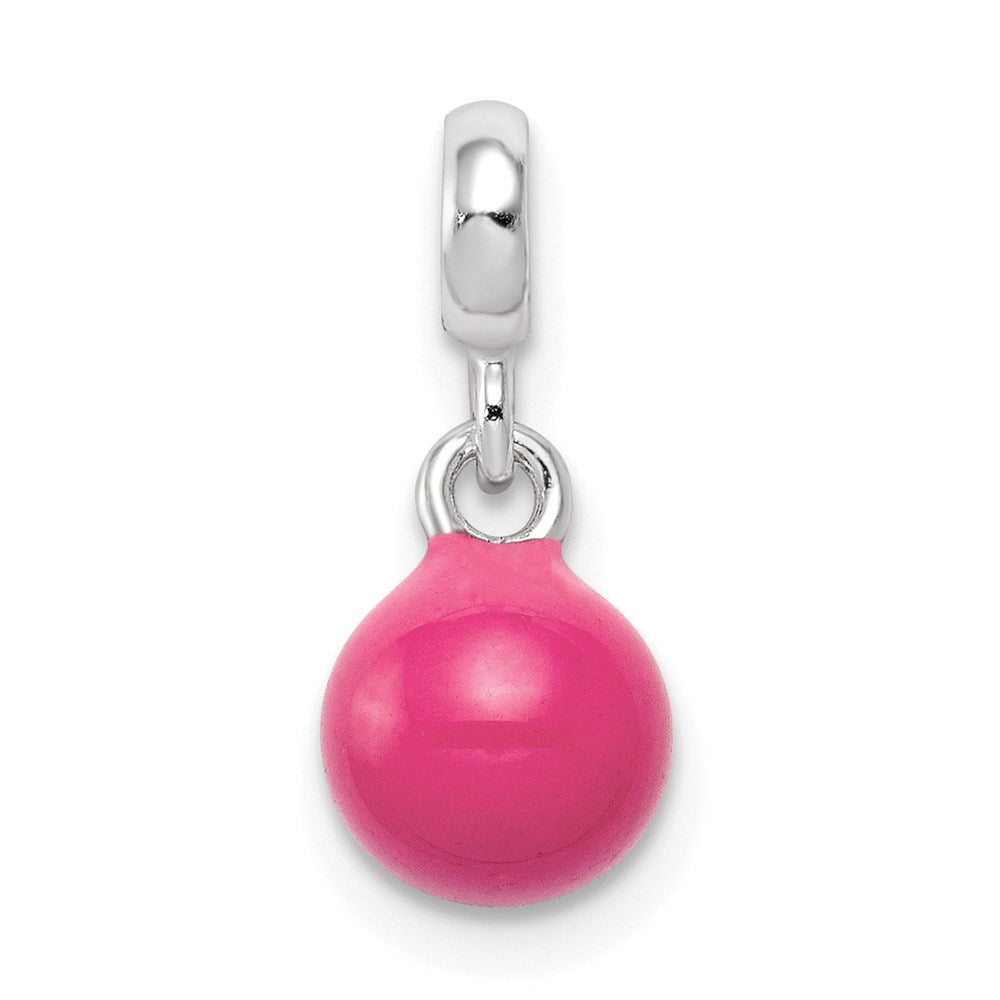 Sterlingsilber Hot Rosa Emaille Perle Enhancers