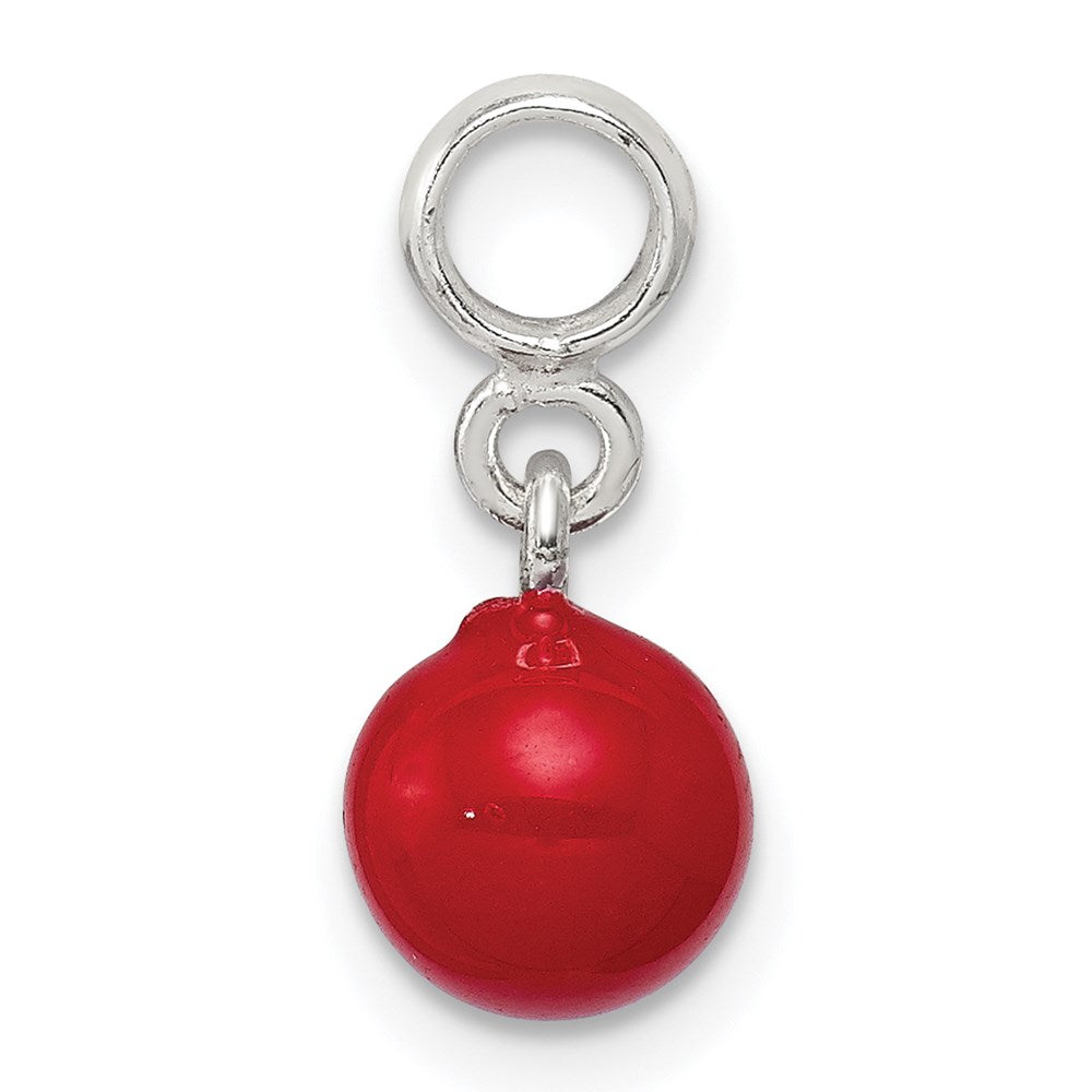 Sterlingsilber Rot Emailliert Perle Enhancer